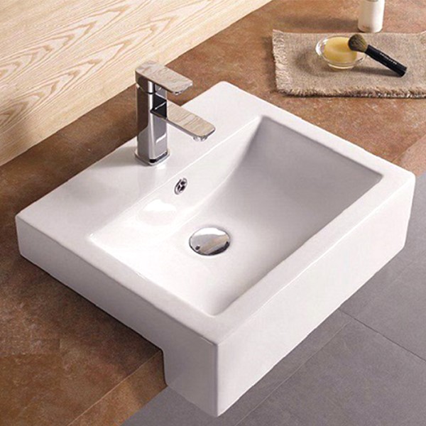 Square Semi-recessed Basin 525mm WB5243C